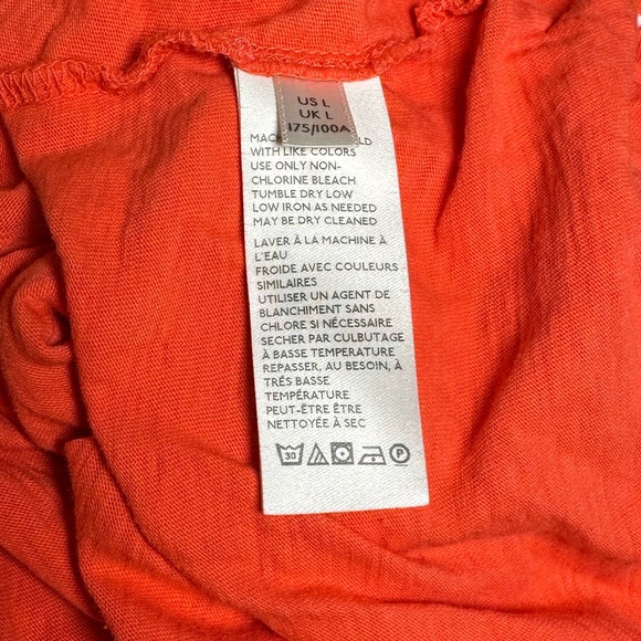 Free People Vibrant Orange Drape Neck Blouse - Picture 4 of 5